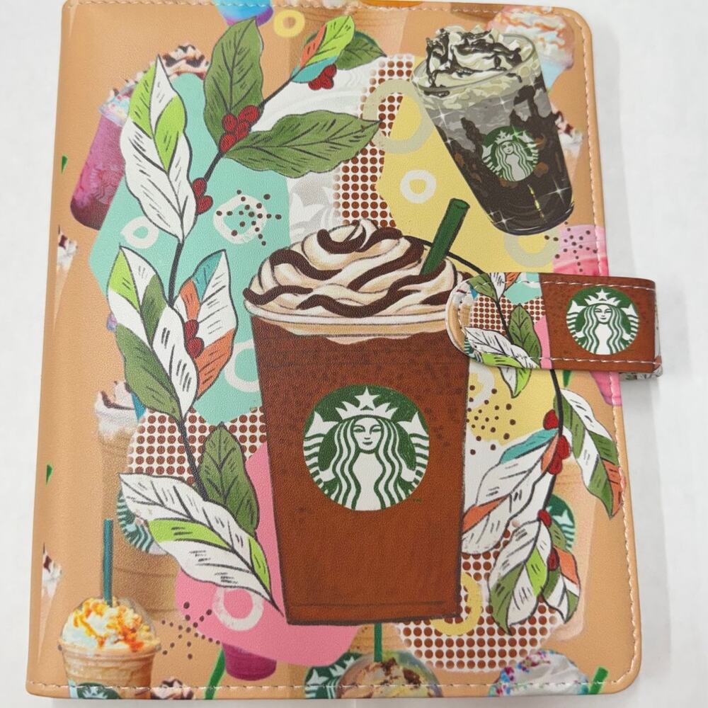 Starbucks coffee A5 binder WITH matching paper